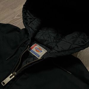 Dickies Black Quilted Hooded Jacket
